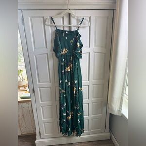 Pinkblush Green Floral Maxi Dress